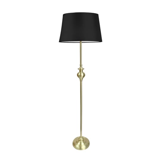 Abażurowa Lampa podłogowa Prima glamour czarna złota Candellux
