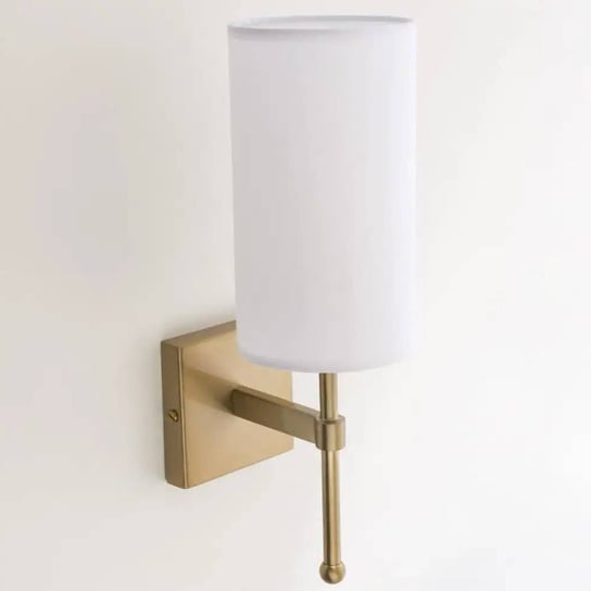 Abażurowa LAMPA ścienna DENVER W01963WHAU Cosmolight klasyczny kinkiet do sypialni złoty Cosmolight