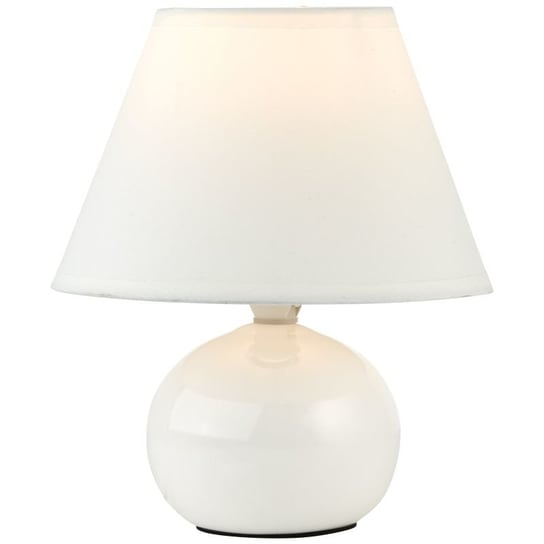 Abażurowa lampa stołowa Primo 61047C05 Brilliant ceramiczna biała Brilliant