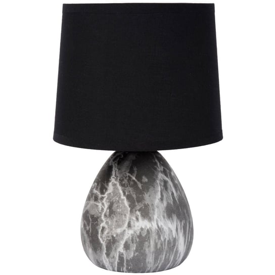 Abażurowa LAMPKA nocna MARMO 47508/81/30 Lucide stojąca LAMPA stołowa ceramiczna czarna Lucide