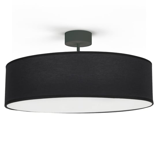 Abażurowy plafon minimalistyczny Violet 7961 okrągły czarny hol Nowodvorski