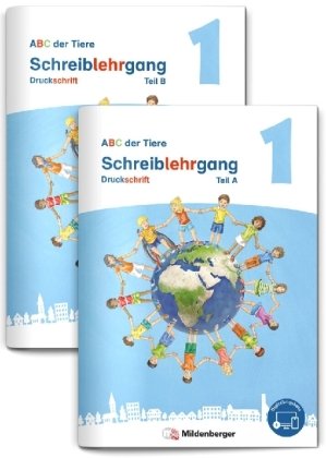 ABC der Tiere 1 Neubearbeitung - Schreiblehrgang Druckschrift, Teil A und B, 2 Teile Mildenberger