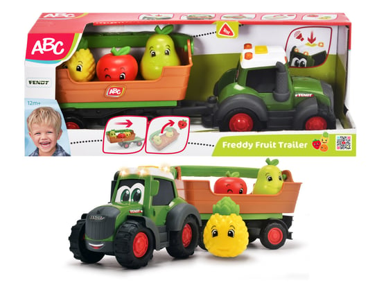 ABC Owocowy traktor z przyczepą, 30 cm Simba
