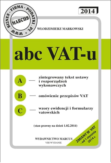 ABC VAT-u 2014 - ebook mobi Markowski Włodzimierz