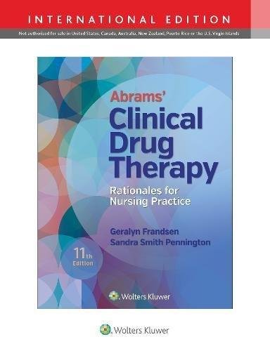 Abrams' Clinical Drug Therapy, International Edition Frandsen Geralyn