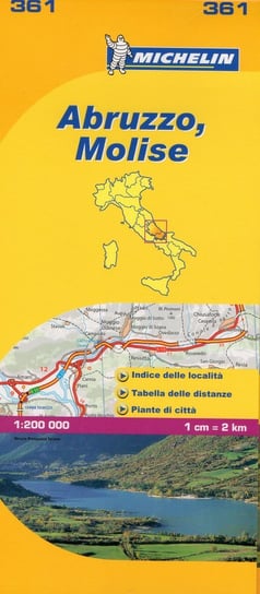 Abruzja, Molise. Mapa 1:200 000 Michelin Travel Publications