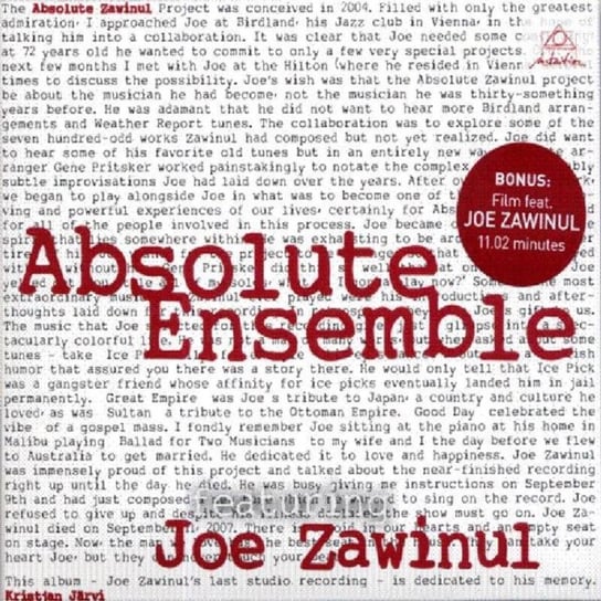 Absolute Zawinul Zawinul Joe, Absolute Ensemble