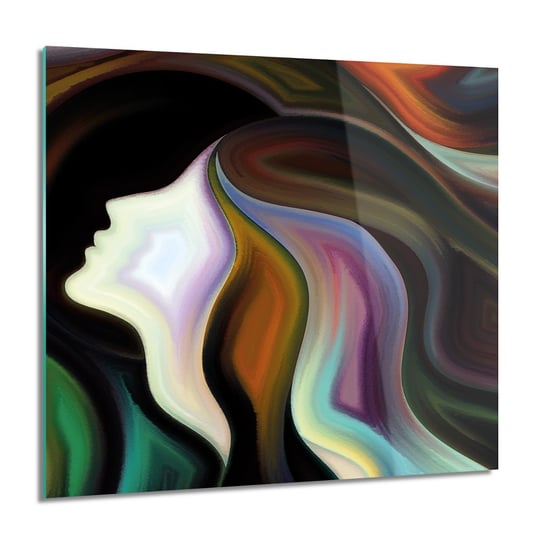 Abstrakcja twarz Obraz szklany na ścianę 60x60, ArtprintCave ArtPrintCave