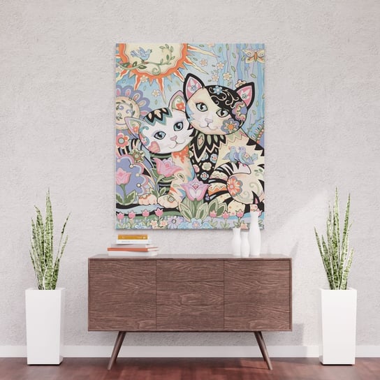 Abstrakcyjne koty - Malowanie po numerach 50 X 40 cm ArtOnly