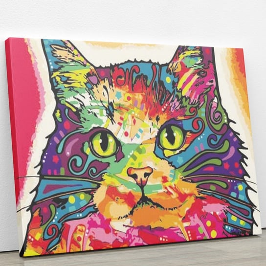 Abstrakcyjny kot - Malowanie po numerach 30x40 cm ArtOnly
