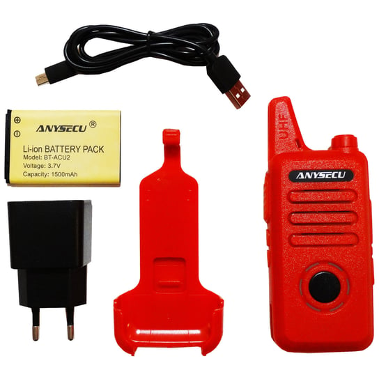 AC-U2 - 16 kanałowy radiotelefon na pasmo UHF o mocy 2W/1W czerwony HamRadioShop