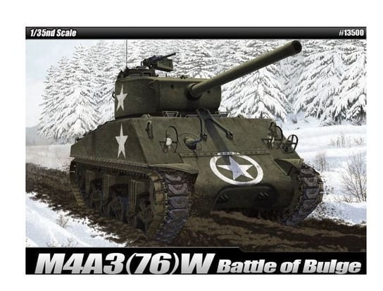 Academy, Czołg M4A3(76)W US Army Battle of Bulge, Plastikowy, Model do sklejania, 14+ Academy