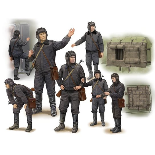 Academy, Plastikowy model do sklejania żołnierze TRUMPETER Soviet Soldier -Scud B Crew Academy