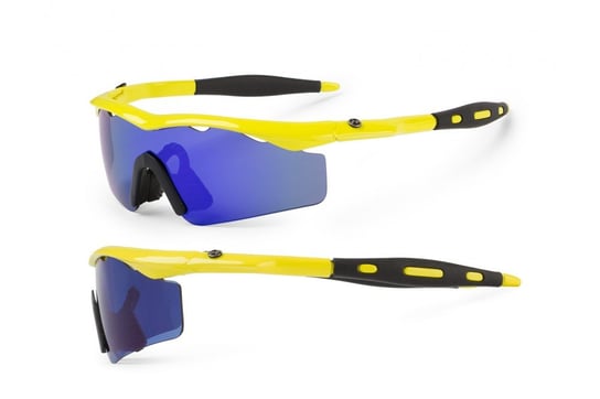 Accent Okulary sportowe przeciwsłoneczne CHICO, żółte, niebieskie Accent