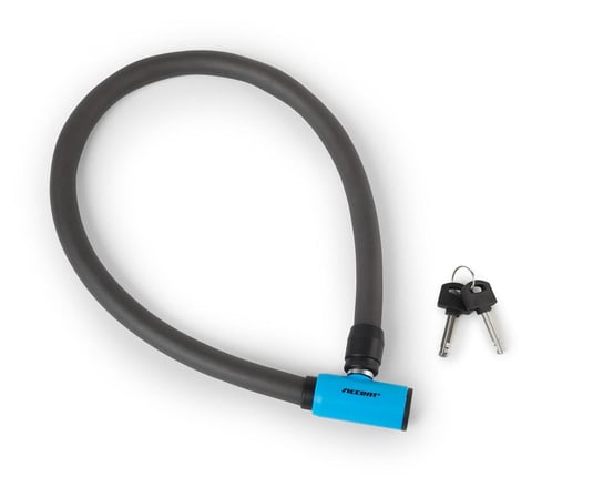 Accent, Zapięcie do roweru, Cable Lock, czarno-niebieski, 20x850 mm Accent