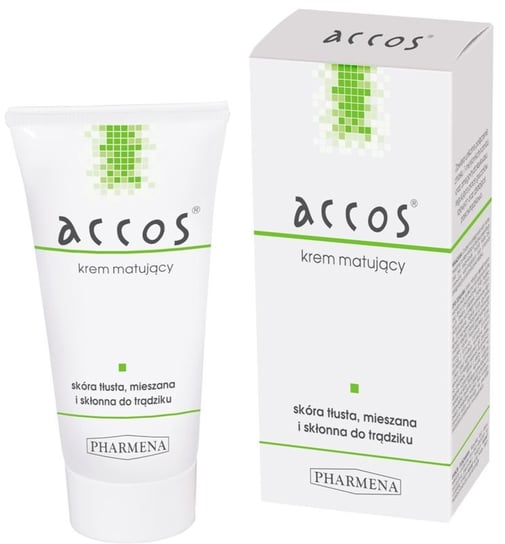 Accos, krem matujący dla skóry tłustej, mieszanej i skłonnej do trądziku, 50 ml Accos