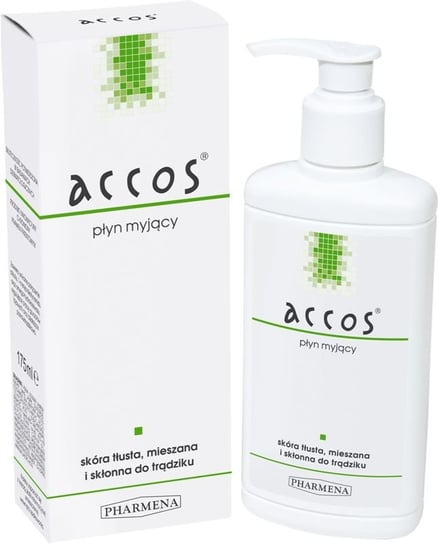 Accos, płyn myjący dla skóry tłustej, mieszanej i skłonnej do trądziku, 175 ml Accos