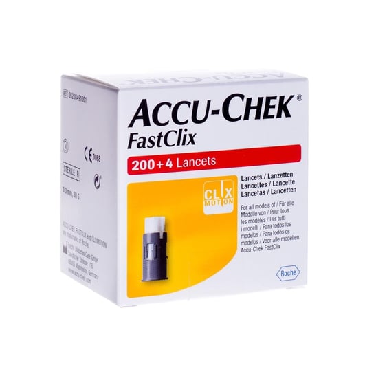 Accu-Chek, FastClix, Lancety, 200+4 sztuki Roche Diagnostics