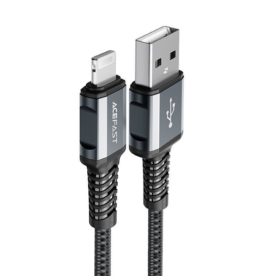 Acefast kabel MFI USB - Lightning 1,2m, 2,4A szary (C1-02 deep space gray) Acefast