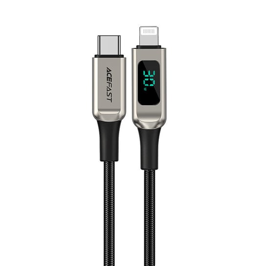 Acefast kabel MFI USB Typ C - Lightning 1,2m, 30W, 3A srebrny (C6-01 silver) Acefast
