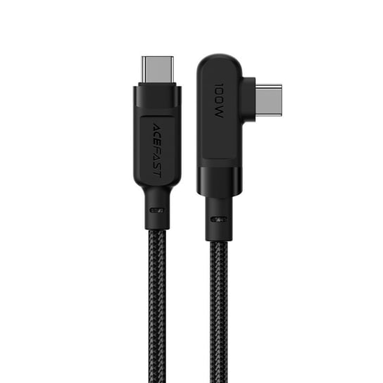 Acefast kątowy kabel USB Typ C - USB Typ C 2m, 100W (20V/5A) czarny (C5-03 Black) Acefast