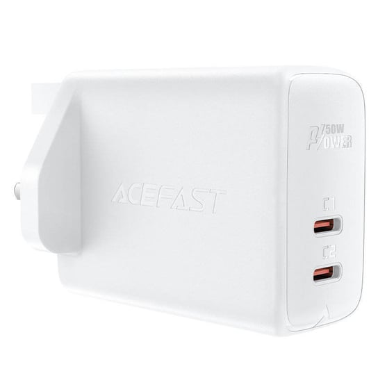 Acefast ładowarka sieciowa GaN (wtyczka UK) 2x USB Typ C 50W, Power Delivery, PPS, Q3 3.0, AFC, FCP (A32 UK) Acefast