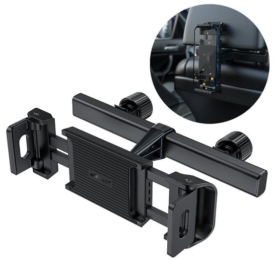Acefast samochodowy uchwyt na zagłówek do telefonu i tabletu (135-230mm szer.) czarny (D8 black) Inna marka