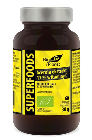 Acerola Ekstrakt Bio Suplement diety, 60 kaps. (468 Mg) - Bio Planet Bio Planet