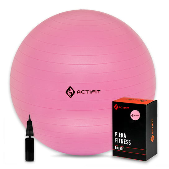 ACTIFIT, Piłka gimnastyczna Bounce z pompką, 65cm, różowa ACTIFIT