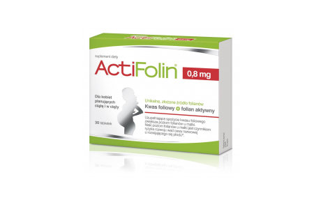 Actifolin 0,8 mg, suplement diety, 30 tab. Polski Lek
