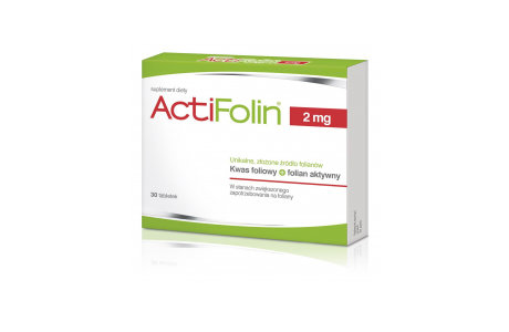 Actifolin, 2mg, suplement diety, 30 tabletek powlekanych Actifolin
