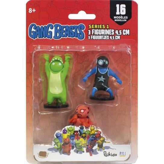 Action Figure Lansay Gang Beasts  Lot #1 4,5 cm 3 Pieces (S7180028) Inna marka