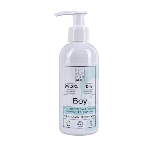 Active Organic, Boy płyn do mycia ciała i higieny intymnej dla chłopców 200ml Active Organic