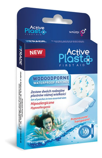 Active Plast, First Aid, plastry opatrunkowe wodoodporne, 16 szt. Active Plast