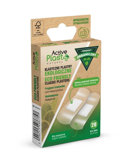 Active Plast, Naturalne plastry Ekologiczne, 7x2cm, 20 szt. Active Plast