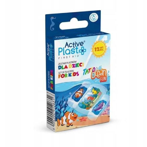 Active Plast, Zestaw Plastrów Dla Dzieci, 12szt. Active Plast