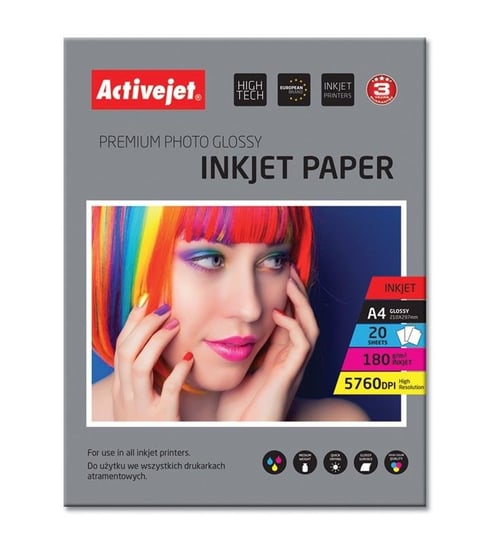 Activejet, AP4-180G20, papier fotograficzny A4 Activejet