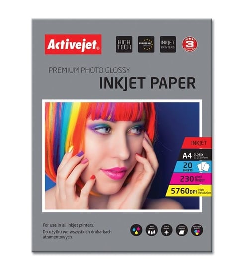 Activejet, AP4-230G20, papier fotograficzny A4 Activejet