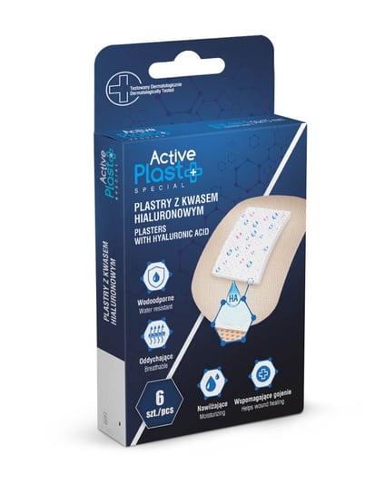 ActivePlast, Special, Zestaw Plastrów z Kwasem Hialuronowym, (7,5 x 5cm), 6 sztuk ActivePlast