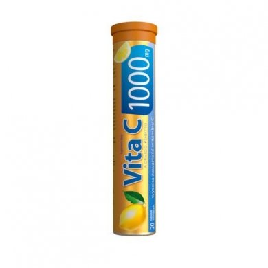 Activlab Pharma Vita C 1000mg, suplement diety, smak cytrynowy, 20 tabletek musujących ActivLab