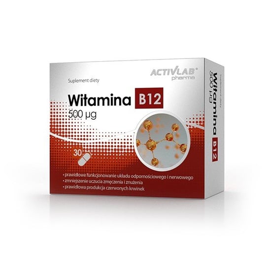 Activlab Pharma Witamina B12 500 µg, suplement diety, 30 kapsułek Activlab