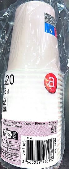 Actuel kubki papierowe różowe 230 ml 20 szt. Actuel