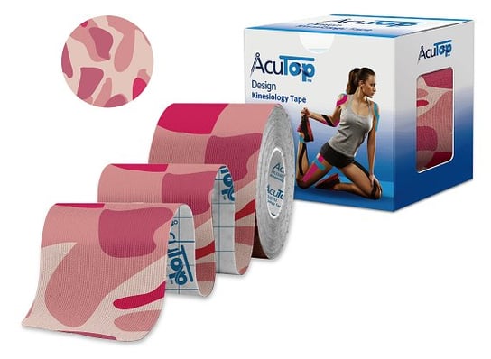 ACUTOP DESIGN TAPE Z MODNYM WZOREM PINK CAMO AcuTop