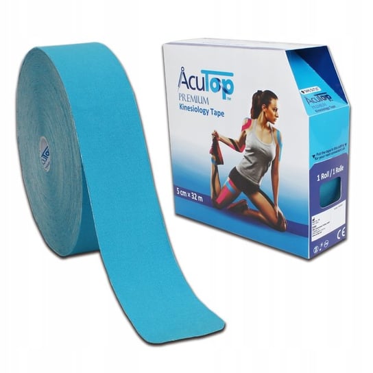 Acutop Premium Kinesiogy Tape - Niebieski 32M AcuTop