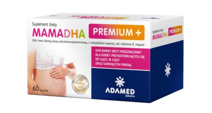 Adamed, suplement diety MamaDHA Premium +, 60 kapsułek Adamed