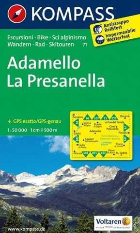 Adamello, La Presanella. Mapa 1:50 000 Opracowanie zbiorowe