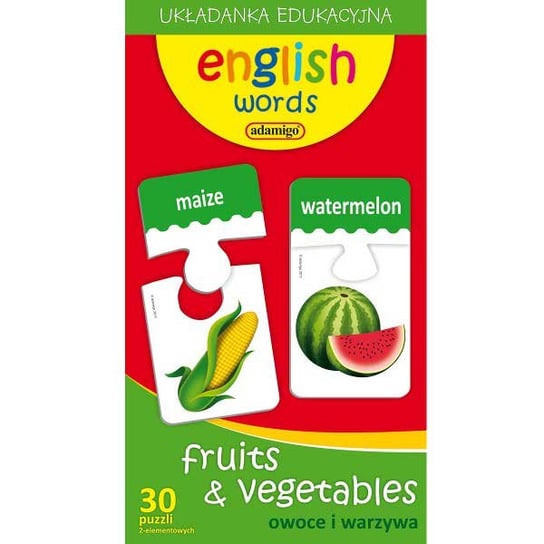 Adamigo, zestaw edukacyjny Język angielski Owoce i warzywa Adamigo