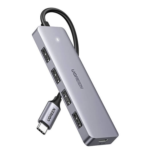 Adapter 4w1 UGREEN Hub USB-C do 4x USB 3.0 + USB-C (szary) uGreen