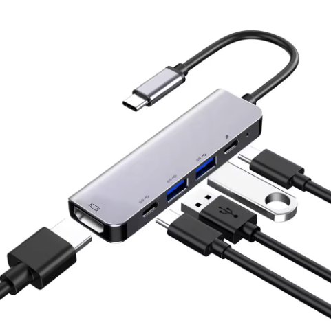 Adapter 5w1 HUB USB-C HDMI 4K Macbook M2 M1 M3 PRO AIR Spreest