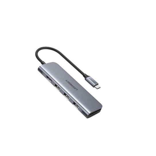 Adapter 5w1 UGREEN Hub USB-C do 3 portów USB-A 3.0 + HDMI + TF/SD (szary) uGreen